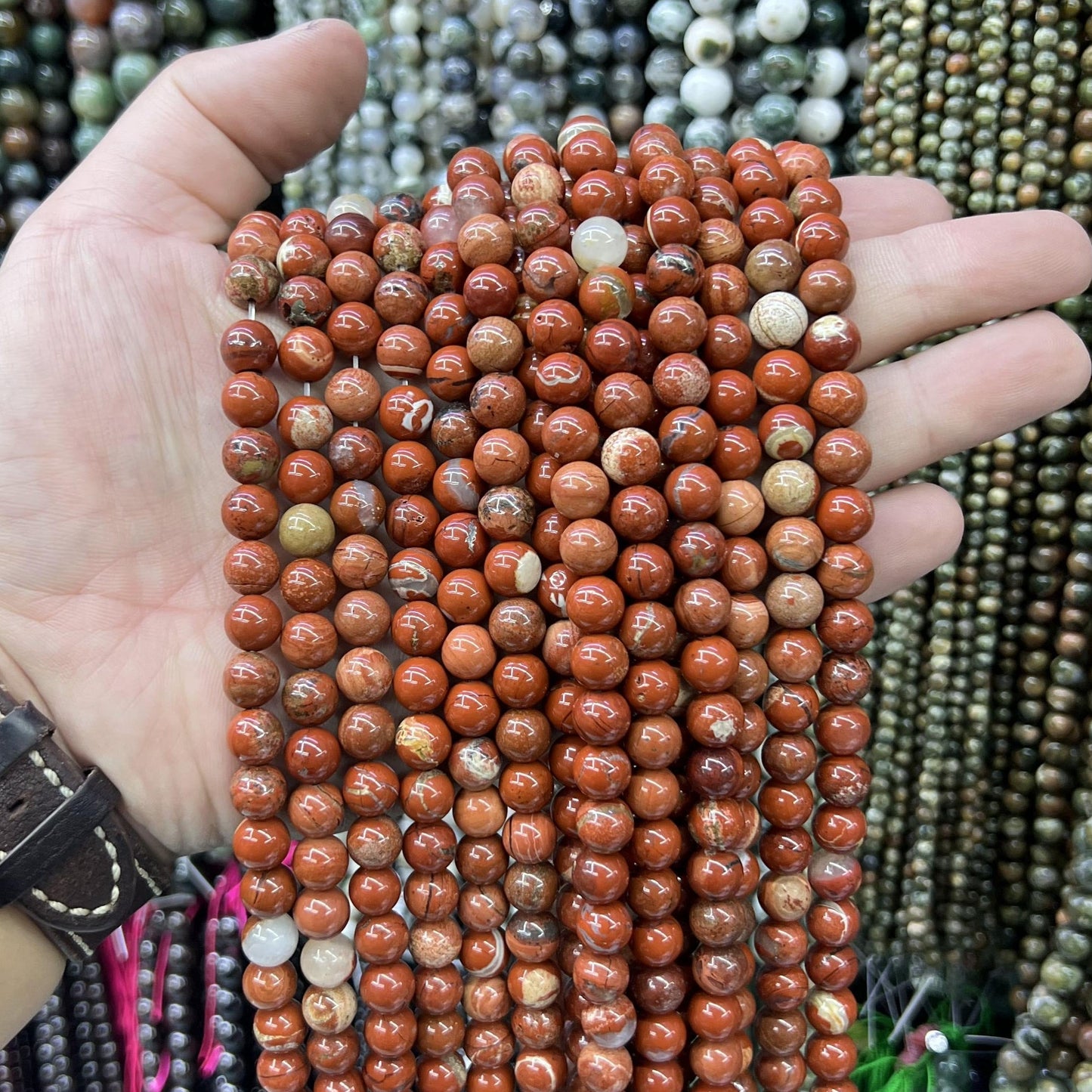 $2.5--8mm #2 Semi- Precious beadsFree Shipping