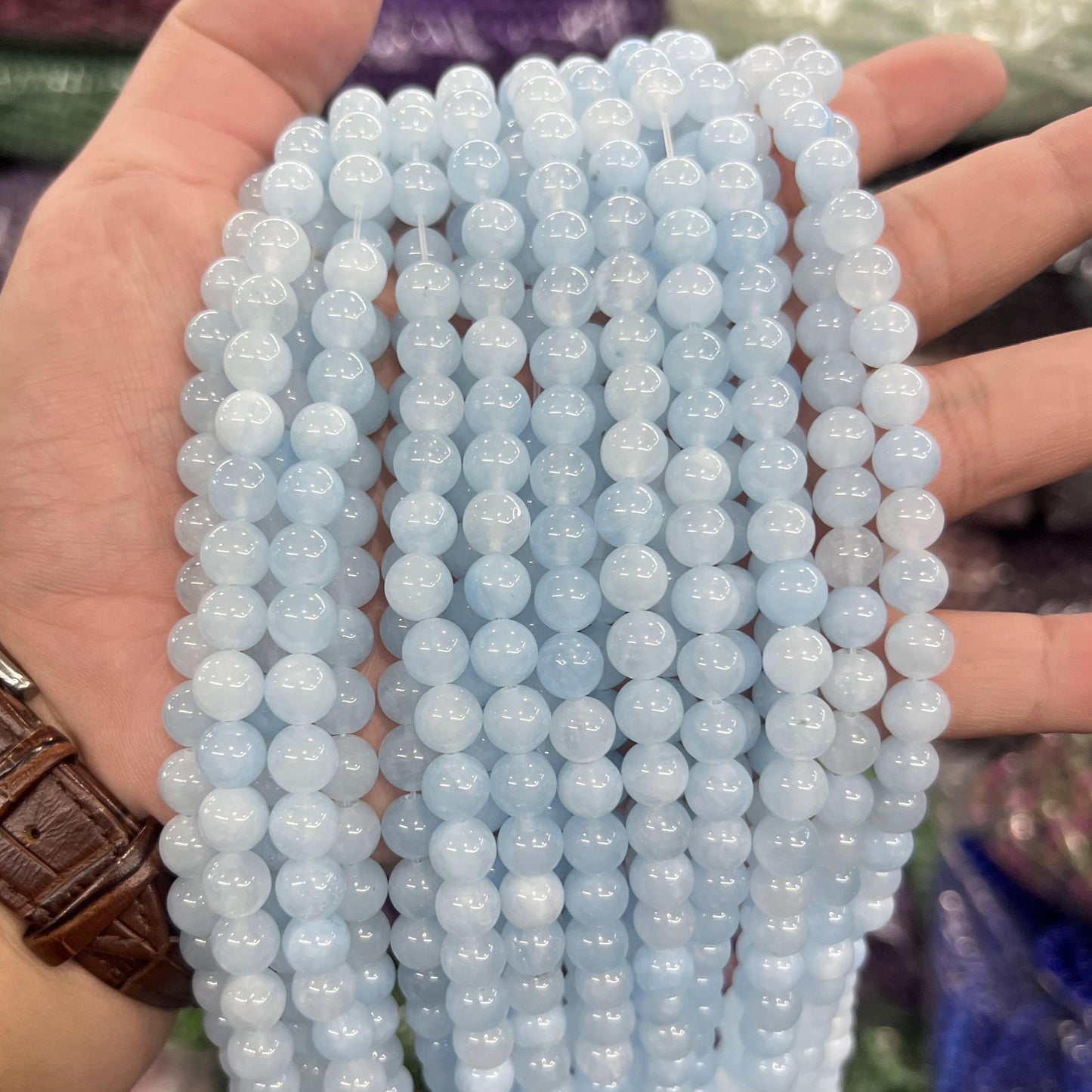 $2.5--8mm #2 Semi- Precious beadsFree Shipping