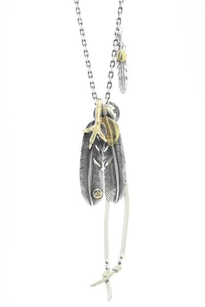 Takahashi Goro Eagle Claw Feather Necklace Set Retro