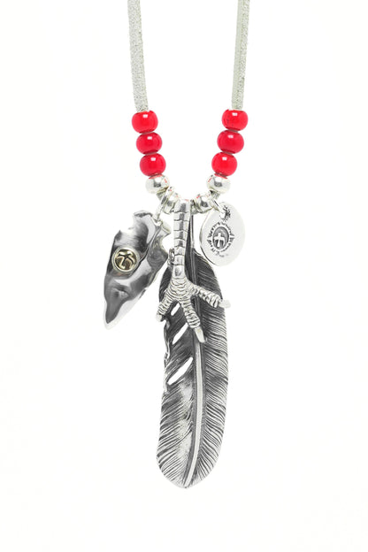 Retro Takahashi Goro Eagle Claw Feather Necklace Set