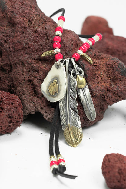 Takahashi Goro S925 Sterling Silver Feather Neacklace