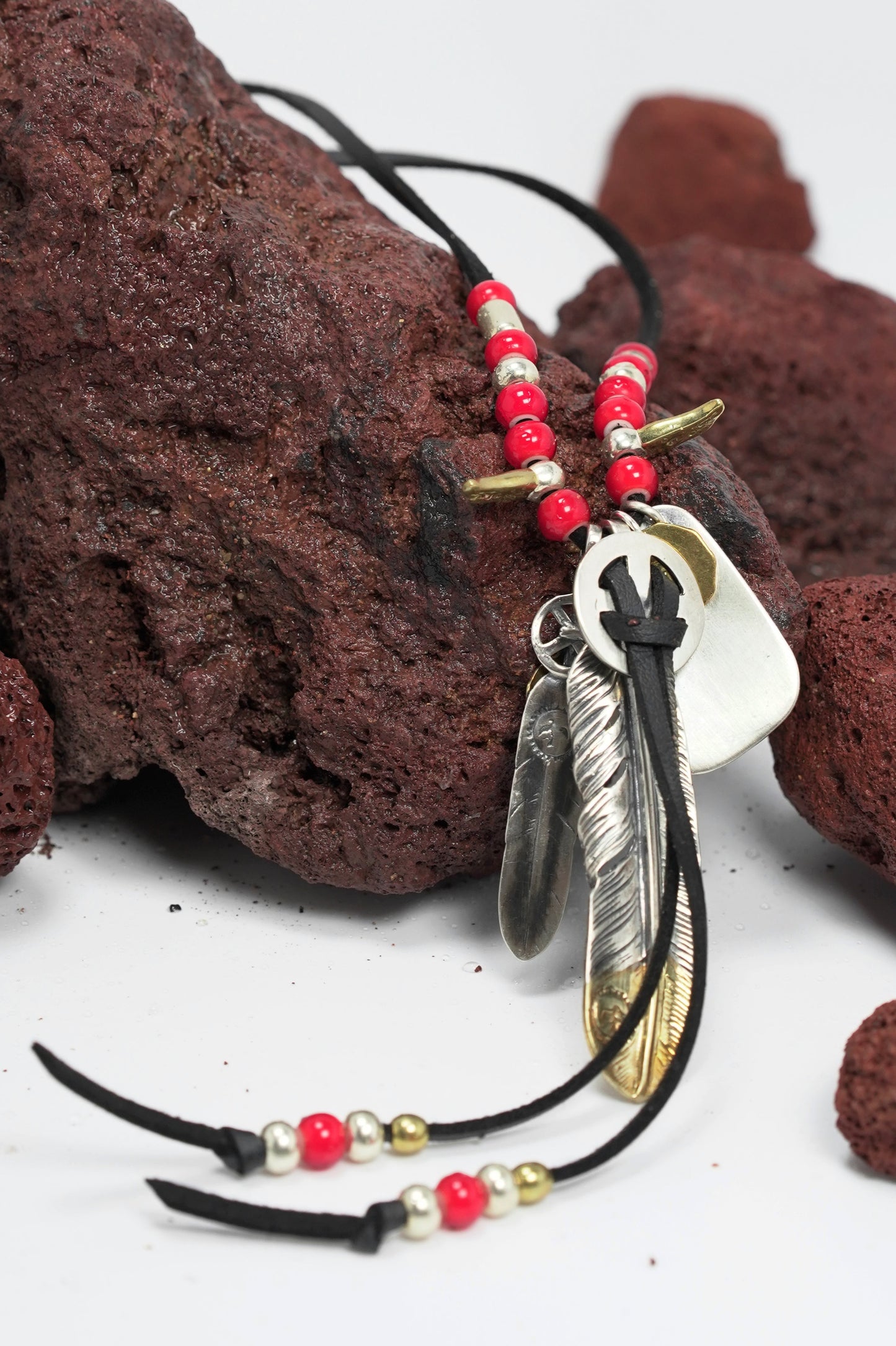 Takahashi Goro S925 Sterling Silver Feather Neacklace