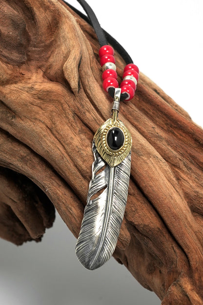 Japan Takahashi Goro Right Feather Necklace Set 
