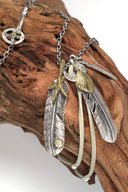 Takahashi Goro Eagle Claw Feather Necklace Set Retro