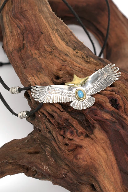 925 Sterling Silver MensGoros Fashion Eagle Necklace