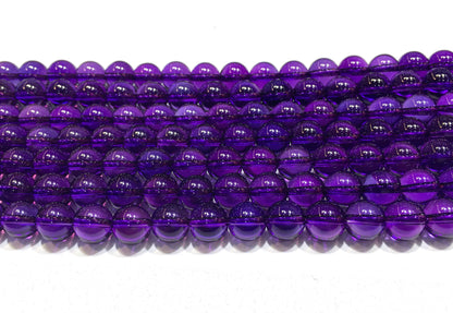 Round Piezoelectric Amethyst Beads