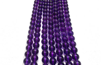 Round Piezoelectric Amethyst Beads