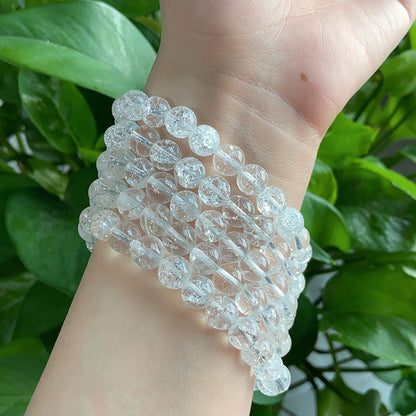 Cracked Clear Quartz Bracelet $4/PC wholesale crystal bracelet for resale