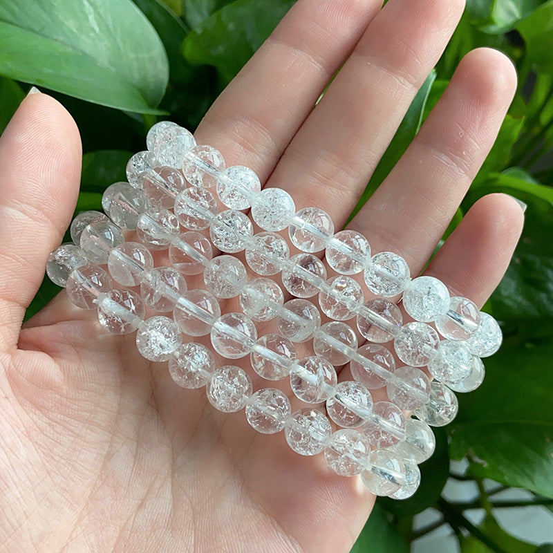 Cracked Clear Quartz Bracelet $4/PC wholesale crystal bracelet for resale