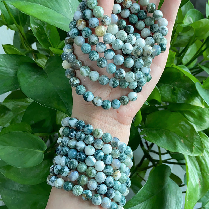 White Moss Agate Bracelet $15/10PCS wholesale crystal bracelet for resale