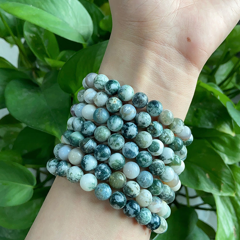 White Moss Agate Bracelet $15/10PCS wholesale crystal bracelet for resale