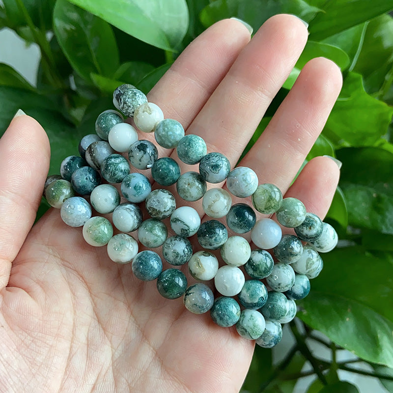 White Moss Agate Bracelet $15/10PCS wholesale crystal bracelet for resale