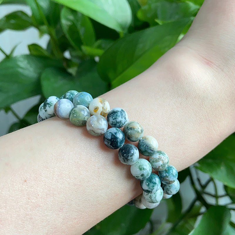 White Moss Agate Bracelet $15/10PCS wholesale crystal bracelet for resale