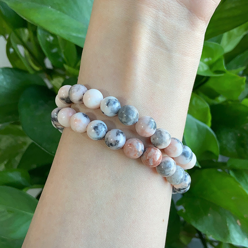 Pink Zebra Jasper Bracelet $15/10PCS wholesale crystal bracelet for resale