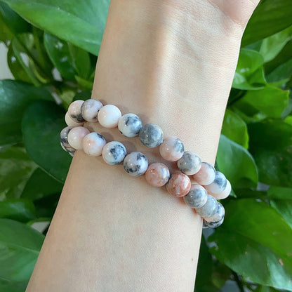 Pink Zebra Jasper Bracelet $15/10PCS wholesale crystal bracelet for resale