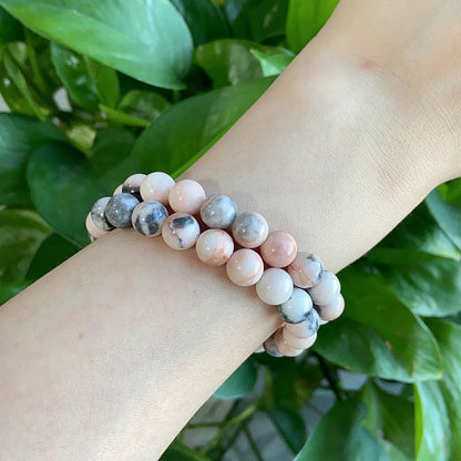 Pink Zebra Jasper Bracelet $15/10PCS wholesale crystal bracelet for resale