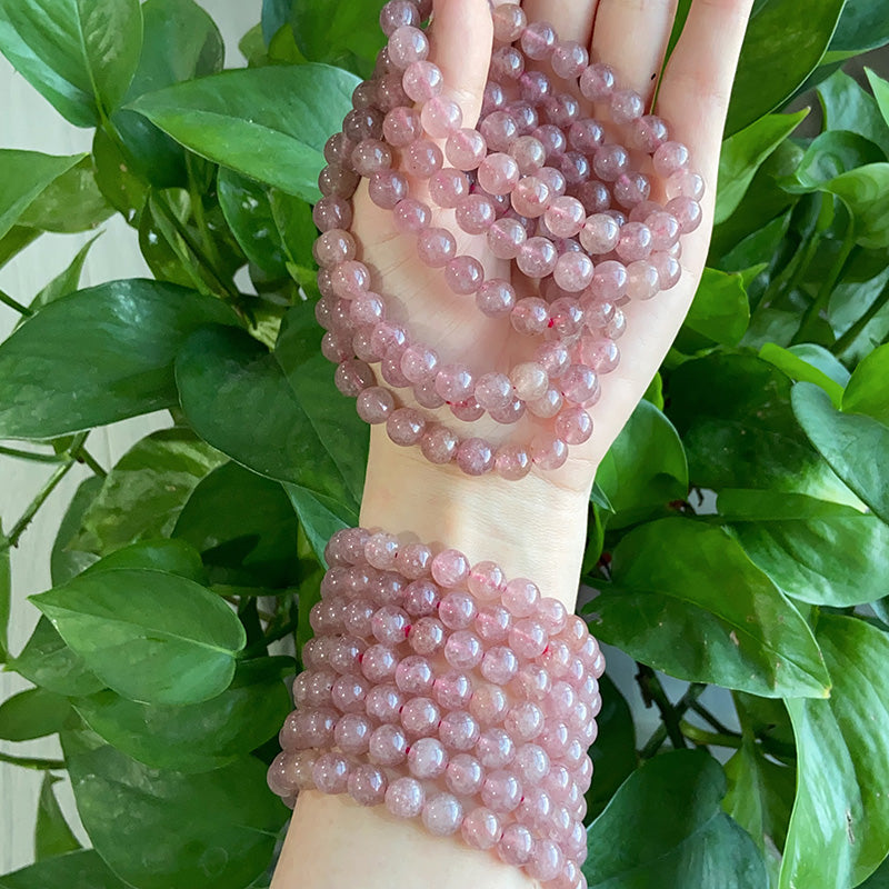 Strawberry Quartz Bracelet $10/3PCS wholesale crystal bracelet for resale