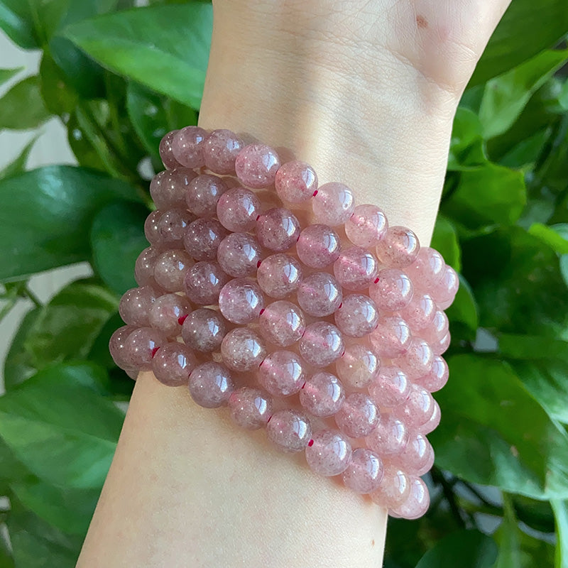 Strawberry Quartz Bracelet $10/3PCS wholesale crystal bracelet for resale
