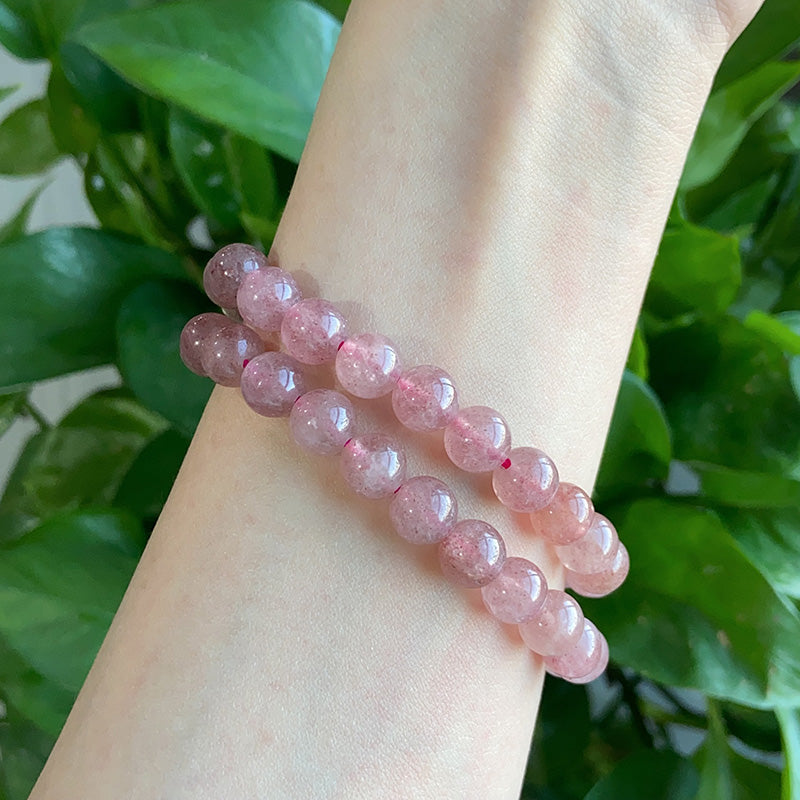 Strawberry Quartz Bracelet $10/3PCS wholesale crystal bracelet for resale