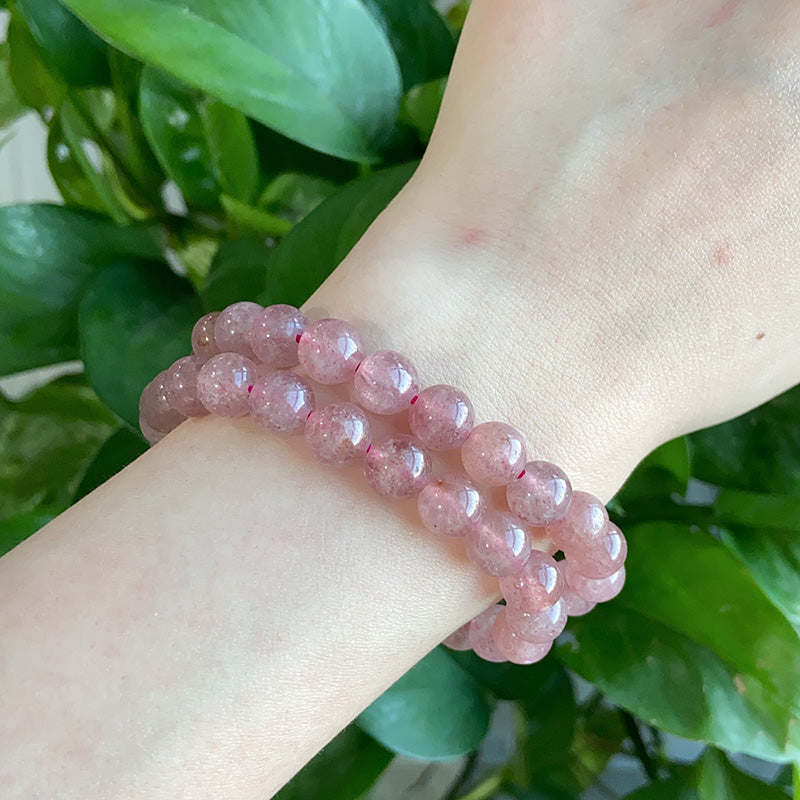 Strawberry Quartz Bracelet $10/3PCS wholesale crystal bracelet for resale