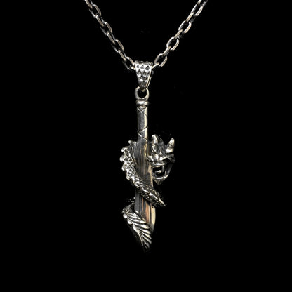 Dragon Sword 925 Sterling Silver Pendant