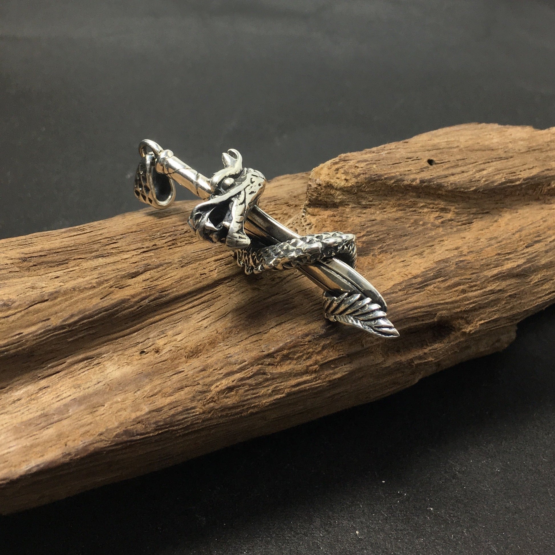 Dragon Sword 925 Sterling Silver Pendant