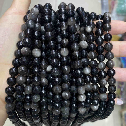 Round Smooth Beads Crystal/Quartz/Jasper/Agate 4mm 6mm 8mm 10mm