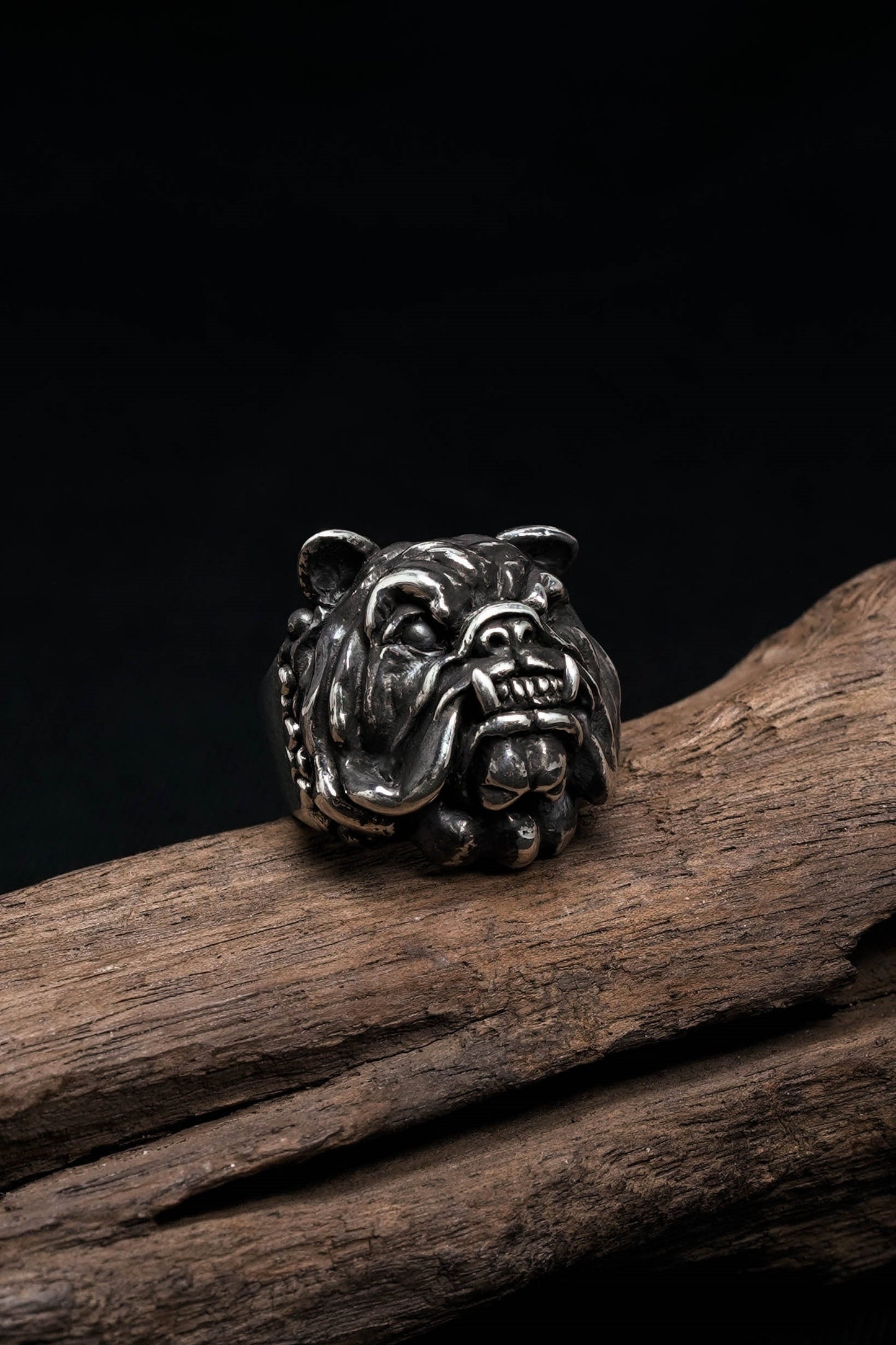 Cute Bulldog Shape Retro Silver Ring