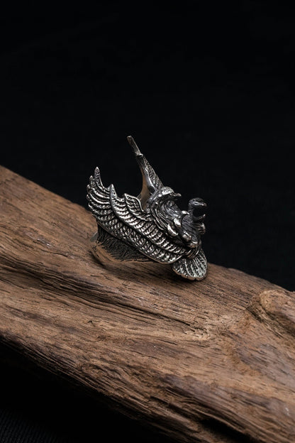 Retro Eagle Spread Wings 925 Sterling Silver Ring
