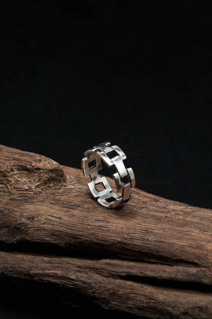Chain Ring Retro 925 Sterling Silver