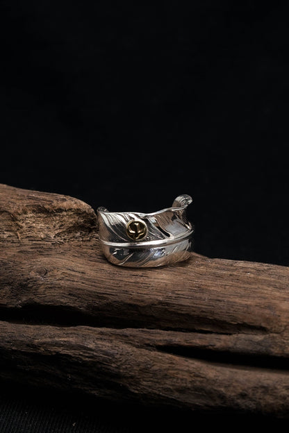 Takahashi Goro 925 Silver Small Feather Ring