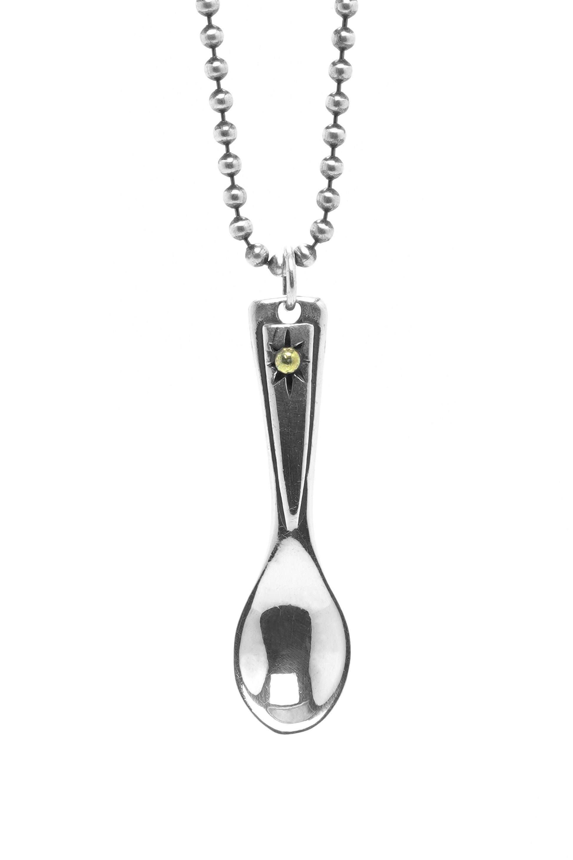 TS® Antique Silver Spoon Pendant