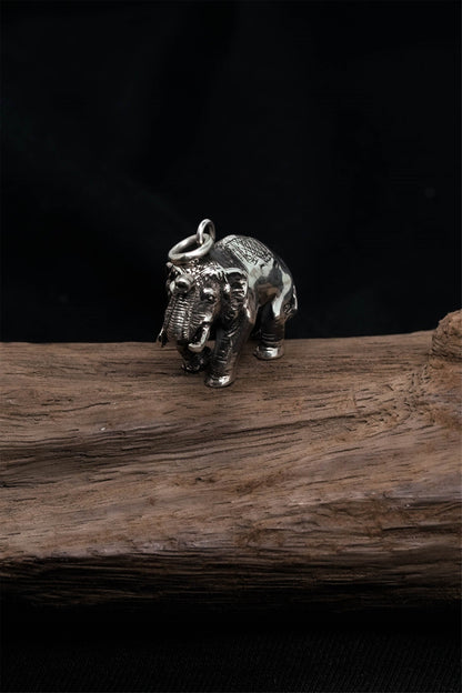 Elephant Pendant Retro 925 Sterling Silver