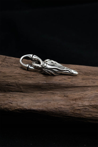 Retro Love Heart Pendant 925 Sterling Silver