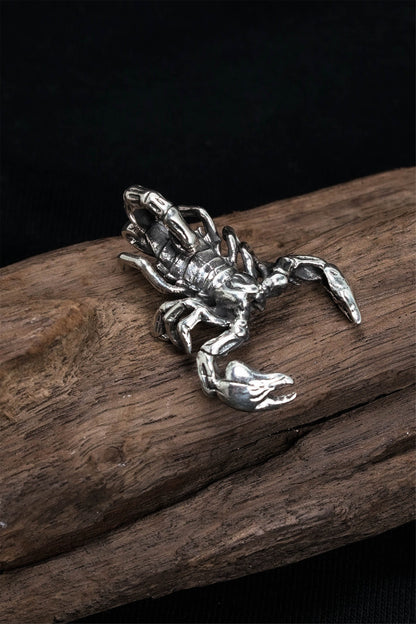 TS Hand Silver Retro Scorpion Pendant 925 Sterling Silver