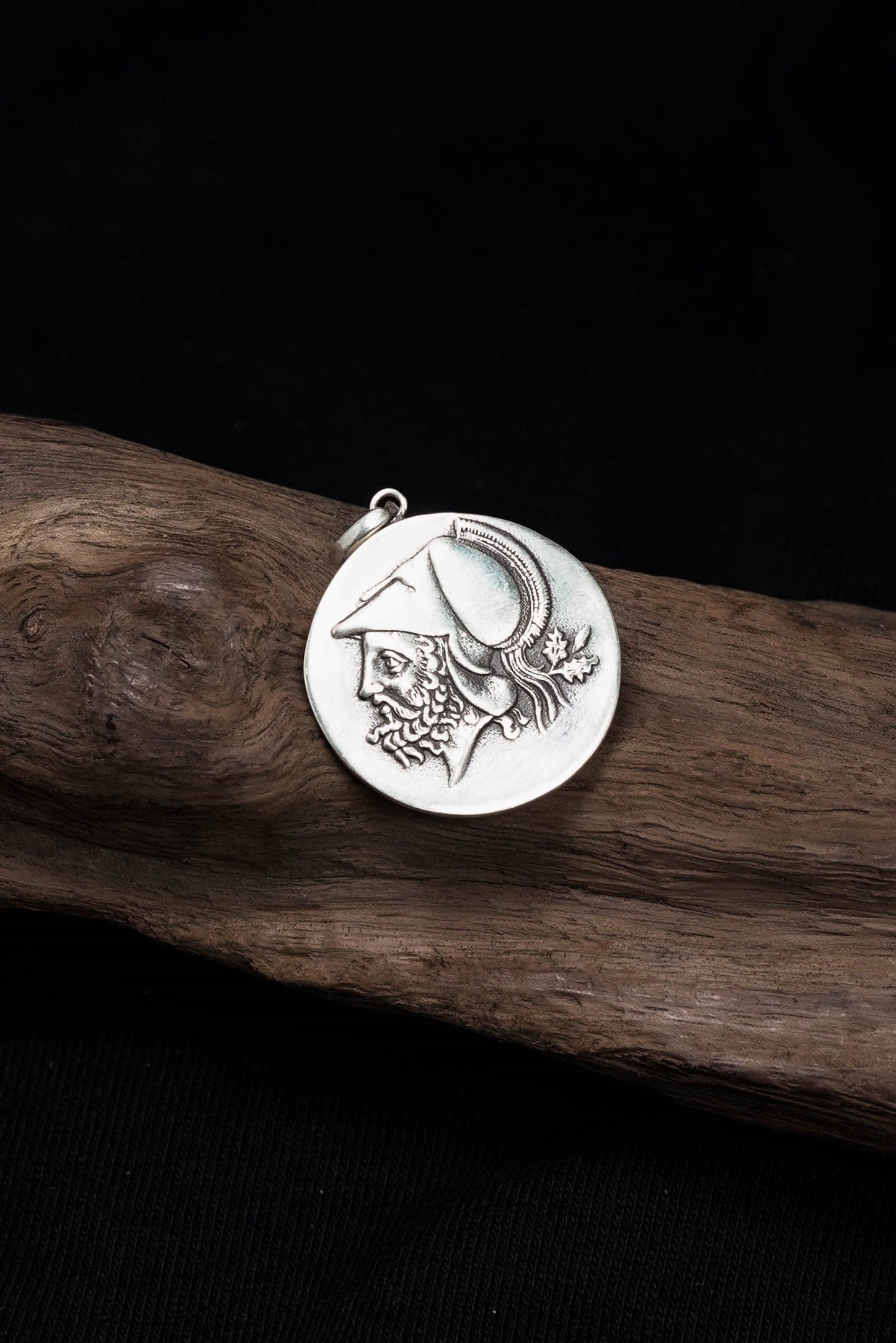 Retro Horse Head 925 Sterling Silver Coin Pendant