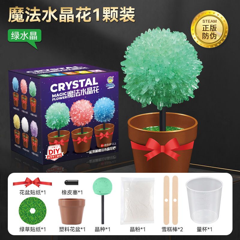 Crystal Growing Kit with 6 Crystals for science experiment, steam learning, birthday gift