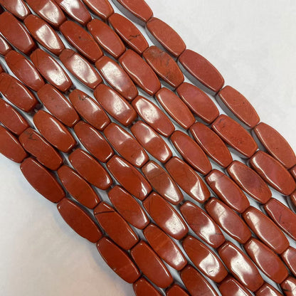Rhombus Shape Red Creek Jasper Beads