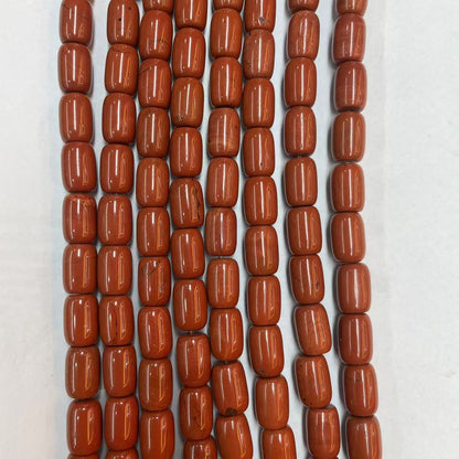 Bucket Shape Red Creek Jasper Beads