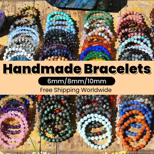 70 Kinds Of 6MM/8MM/10MM Round Gemstone bracelet- Free Shipping