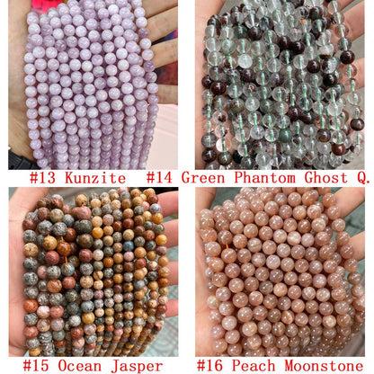 Higher Grade Crystal Stone Genuine Natural Gemstone Round Beads For Bracelet Necklace wholesale gemstone beads for jewelry making
