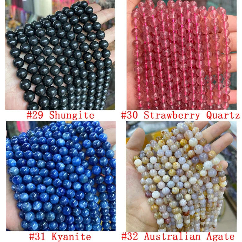 Higher Grade Crystal Stone Genuine Natural Gemstone Round Beads For Bracelet Necklace wholesale gemstone beads for jewelry making