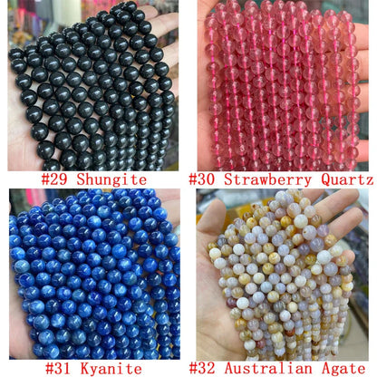Higher Grade Crystal Stone Genuine Natural Gemstone Round Beads For Bracelet Necklace wholesale gemstone beads for jewelry making