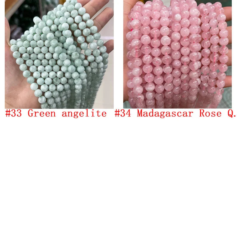 Higher Grade Crystal Stone Genuine Natural Gemstone Round Beads For Bracelet Necklace wholesale gemstone beads for jewelry making
