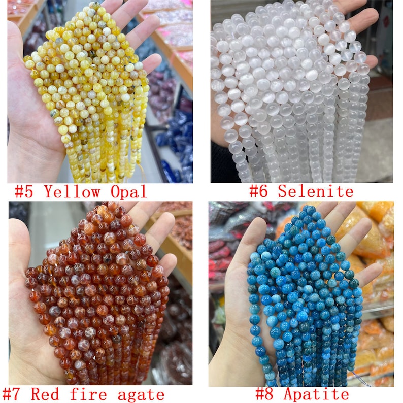 Higher Grade Crystal Stone Genuine Natural Gemstone Round Beads For Bracelet Necklace wholesale gemstone beads for jewelry making