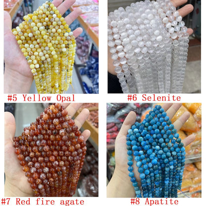 Higher Grade Crystal Stone Genuine Natural Gemstone Round Beads For Bracelet Necklace wholesale gemstone beads for jewelry making