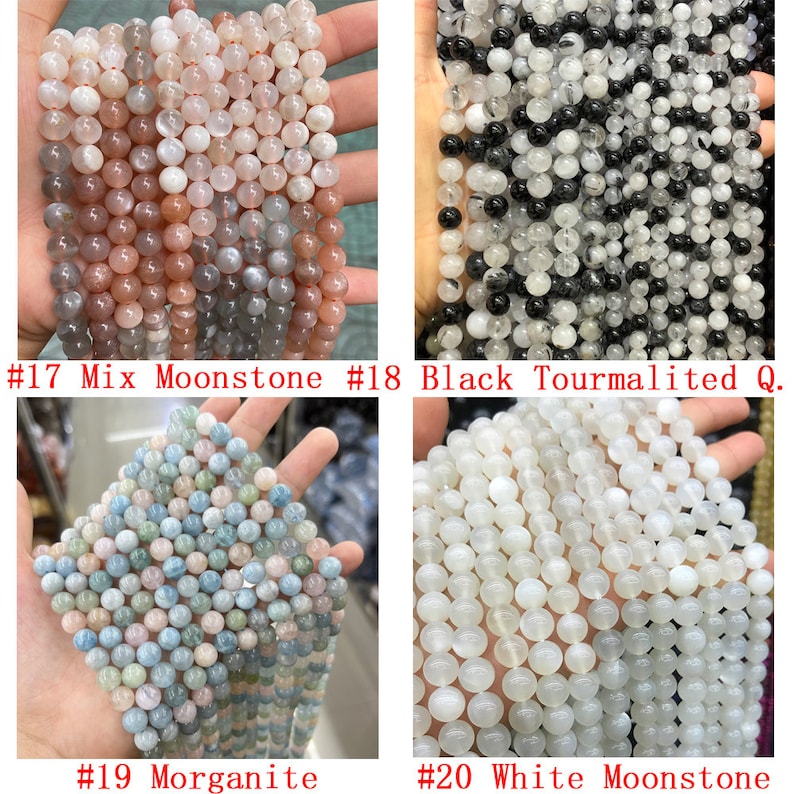 Higher Grade Crystal Stone Genuine Natural Gemstone Round Beads For Bracelet Necklace wholesale gemstone beads for jewelry making