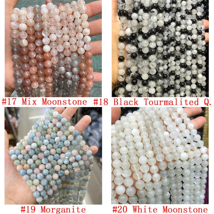 Higher Grade Crystal Stone Genuine Natural Gemstone Round Beads For Bracelet Necklace wholesale gemstone beads for jewelry making