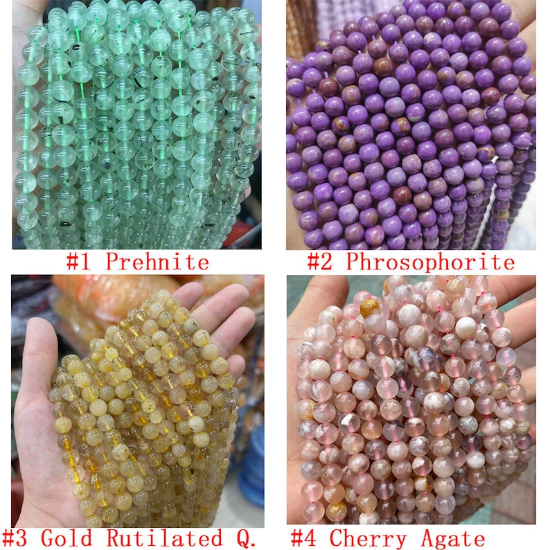 Higher Grade Crystal Stone Genuine Natural Gemstone Round Beads For Bracelet Necklace wholesale gemstone beads for jewelry making