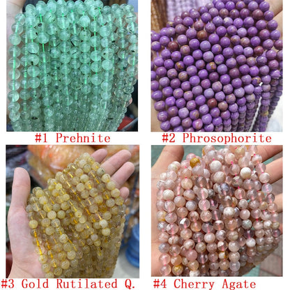 Higher Grade Crystal Stone Genuine Natural Gemstone Round Beads For Bracelet Necklace wholesale gemstone beads for jewelry making